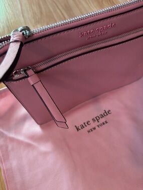 Kate Spade New York Pink Monotone Zip Cameron Leather Crossbody Purse